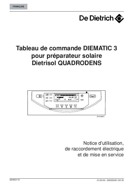 Notice DE DIETRICH DIEMATIC 3 Trouver une solution à un problème DE — free download